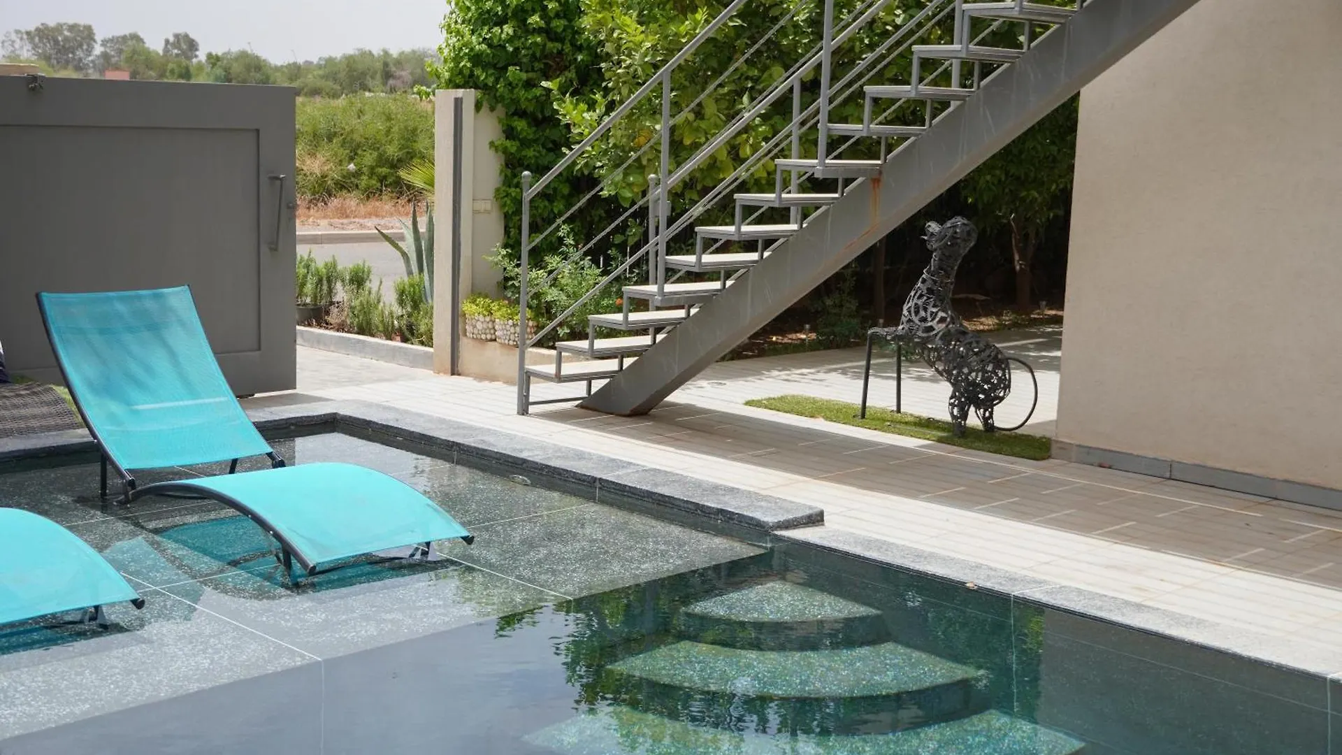 Appartement Familial Independant A L Etage Avec Piscine , Jacuzzi & Fibre Noria Golf Marrakesh